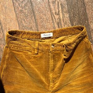 Madewell Mustard Gold Corduroy Trousers